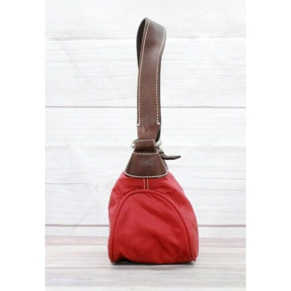 Dooney & Bourke Wayfarer Red Brown Leather Shoulder Hobo Handbag - Picture 3 of 10